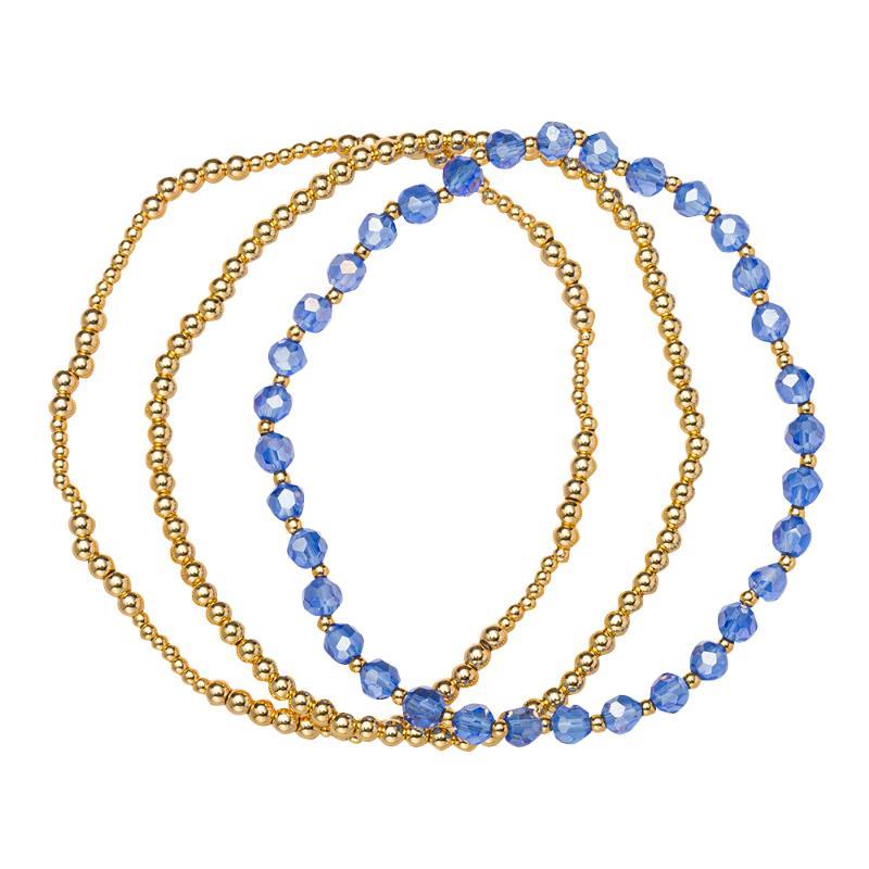 18K Gold Plated Blue Set Bracelet