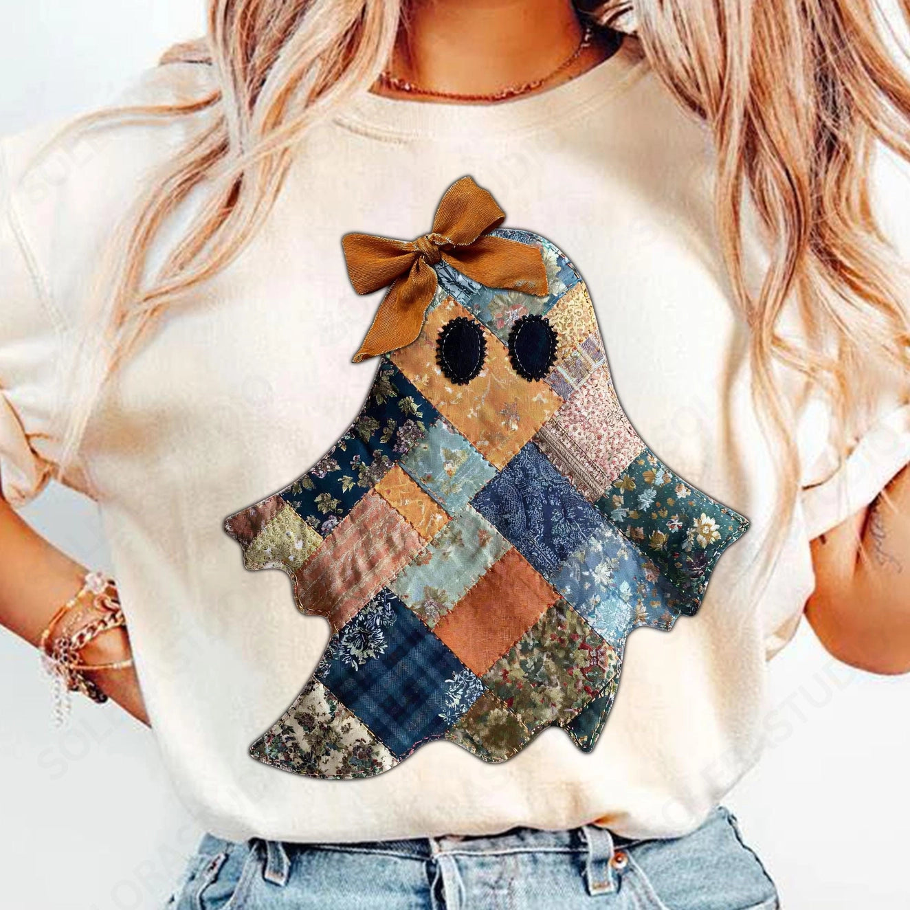Floral Patch Ghost T-Shirt