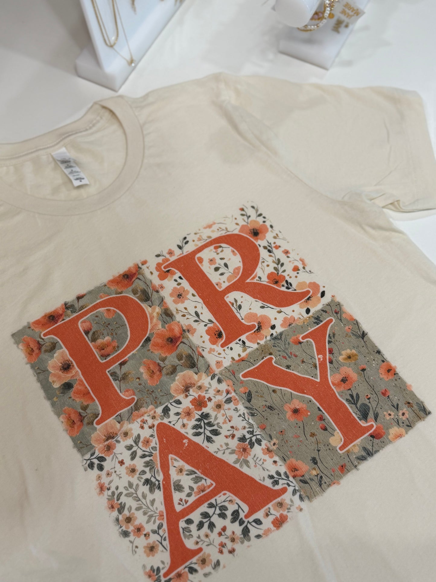 PRAY Floral Graphic Tee