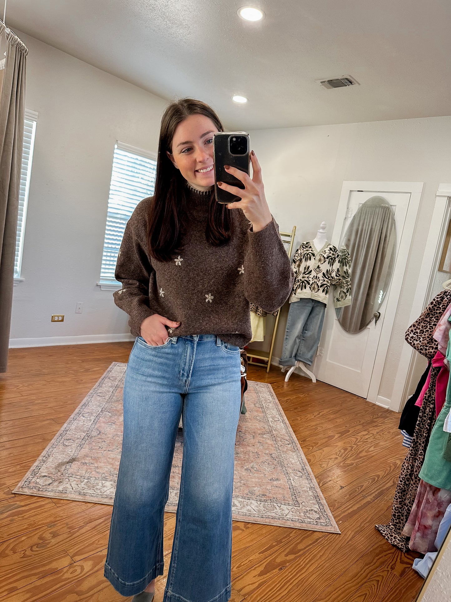 Brown Stitched Sweater