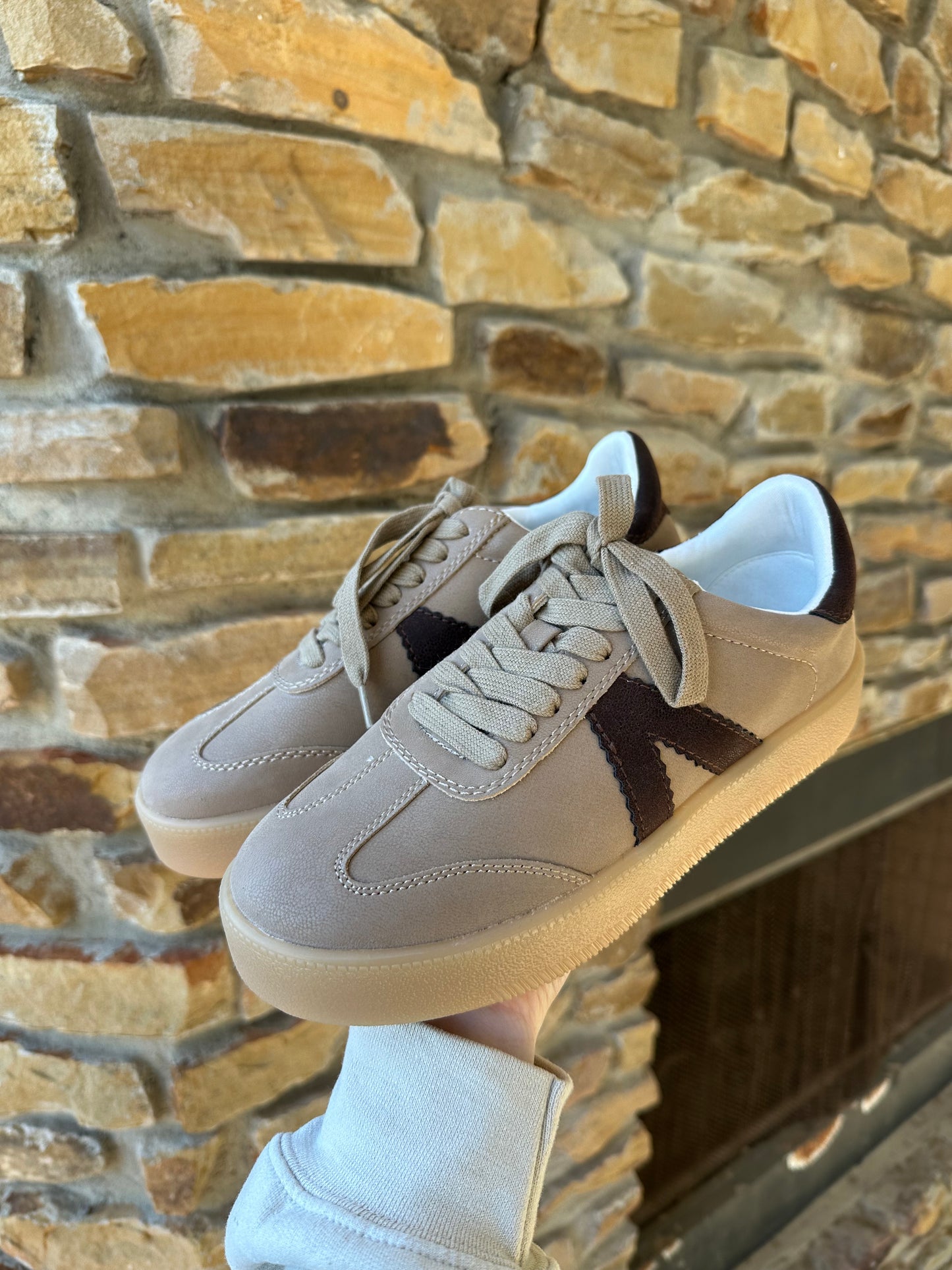 MIA Beige & Brown Sneakers