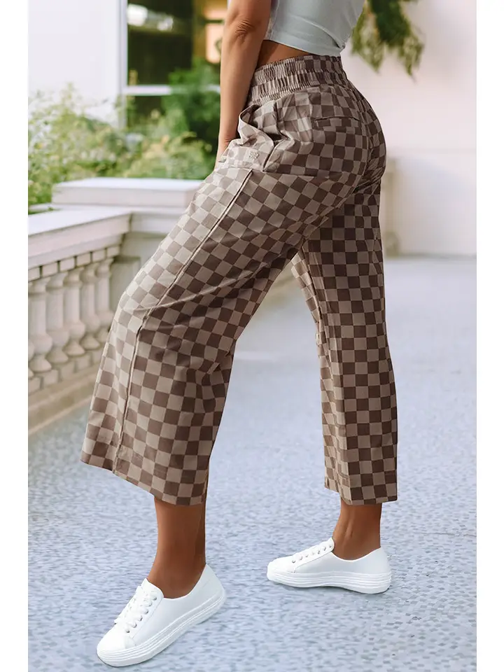 Khaki Checkered Pants