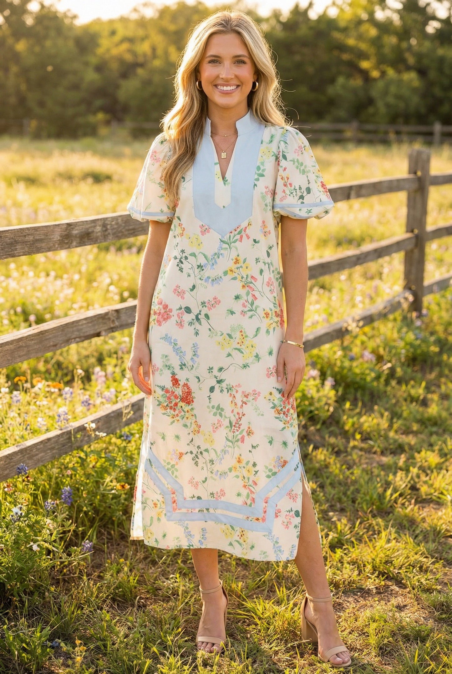 Pastel Florals Maxi Dress