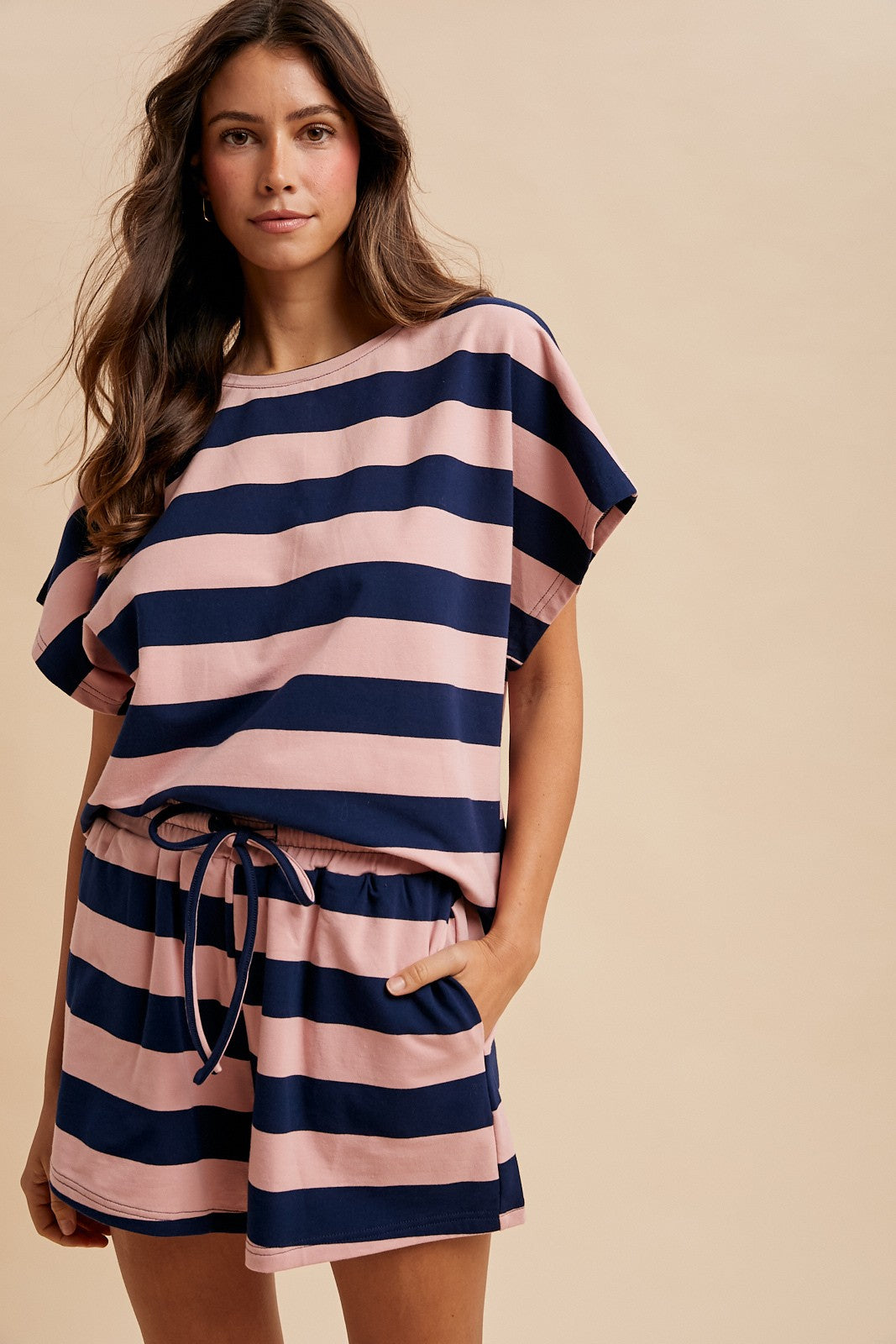 Striped Pink & Navy Set