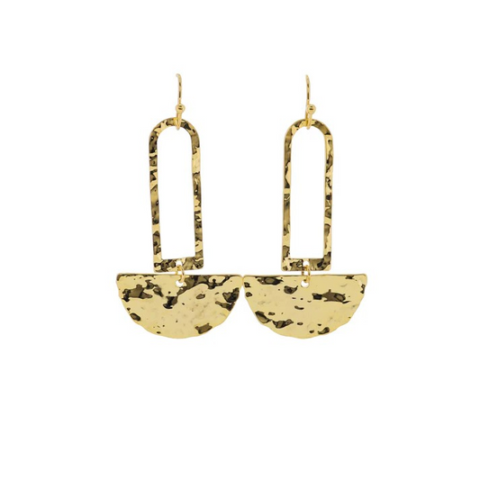 18K Gold Plated Half Circle Earrings