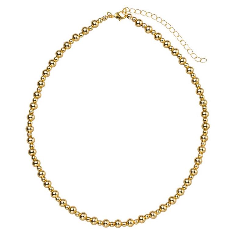18K Gold Plated Beaded Necklace