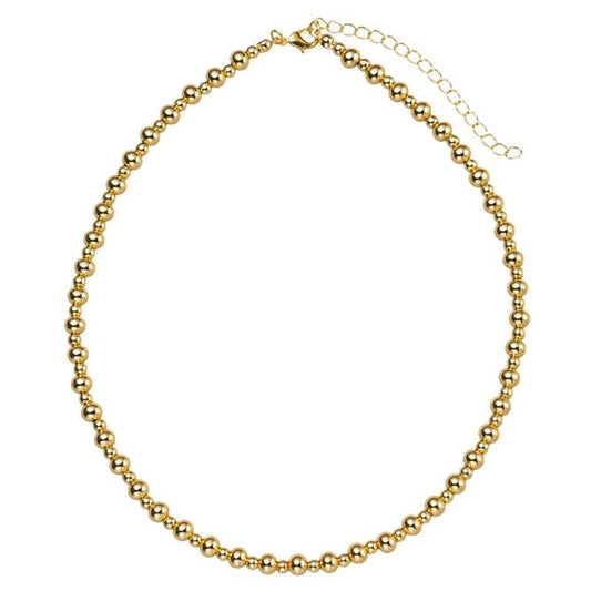 18K Gold Plated Beaded Necklace