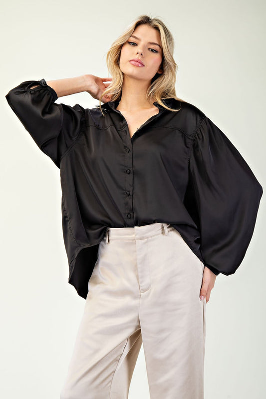 Black Button Down Blouse