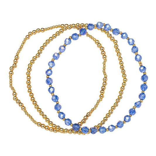 18K Gold Plated Blue Set Bracelet