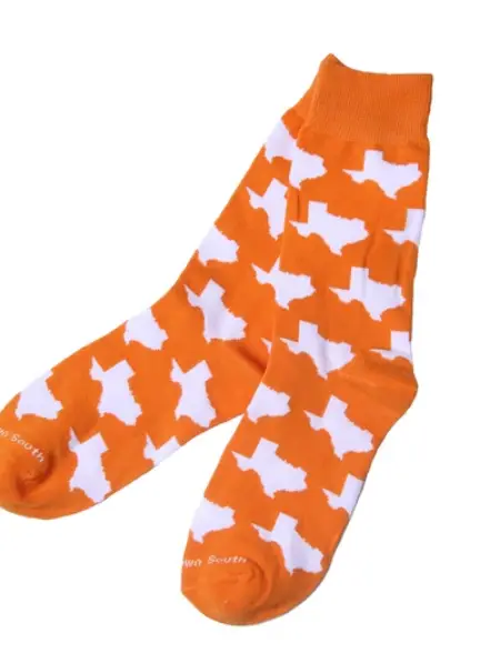 Burnt Orange Texas Socks