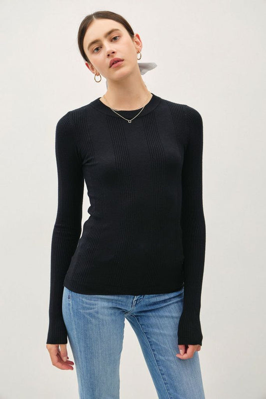 Classic Black Crew Neck