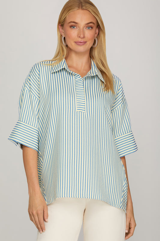 Coastal Getaway Oversized Top