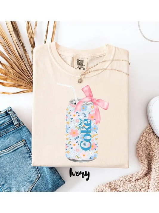 Floral Diet Coke Graphic Tee