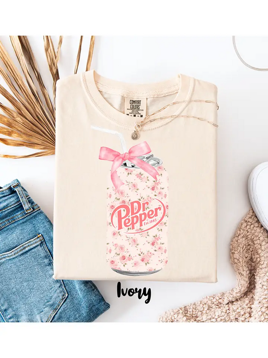 Floral Dr. Pepper Graphic Tee