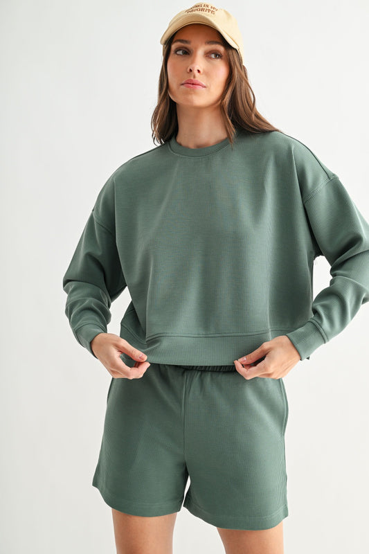 Eldergreen Shorts & Long Sleeve Set