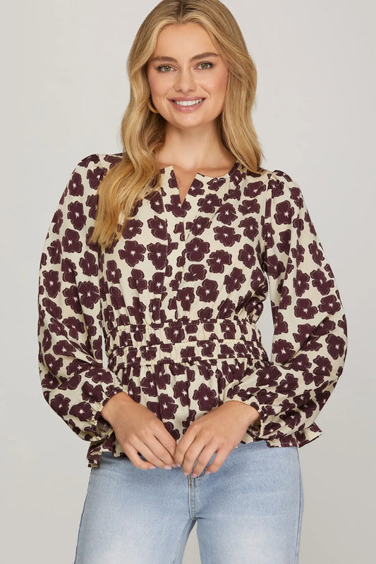 Floral Plum Top