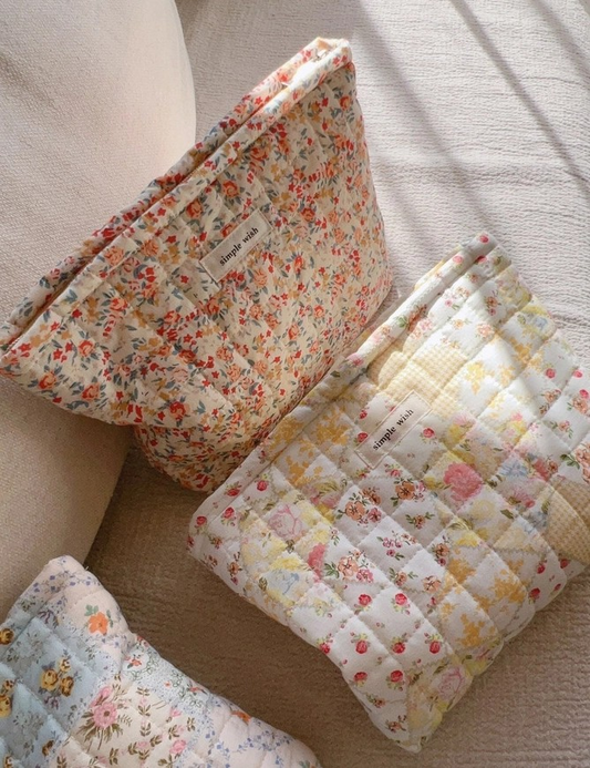 Floral Print Makeup Bag