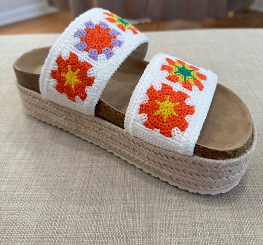 MIA Belita Bright Crochet Wedge