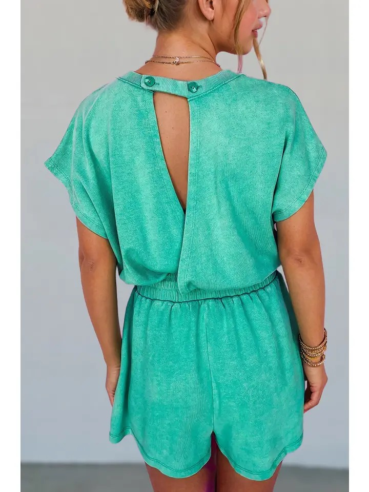 Seafoam Green Romper