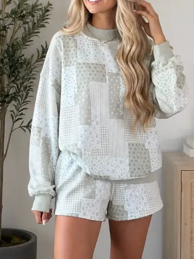 Green Floral Patchwork Set