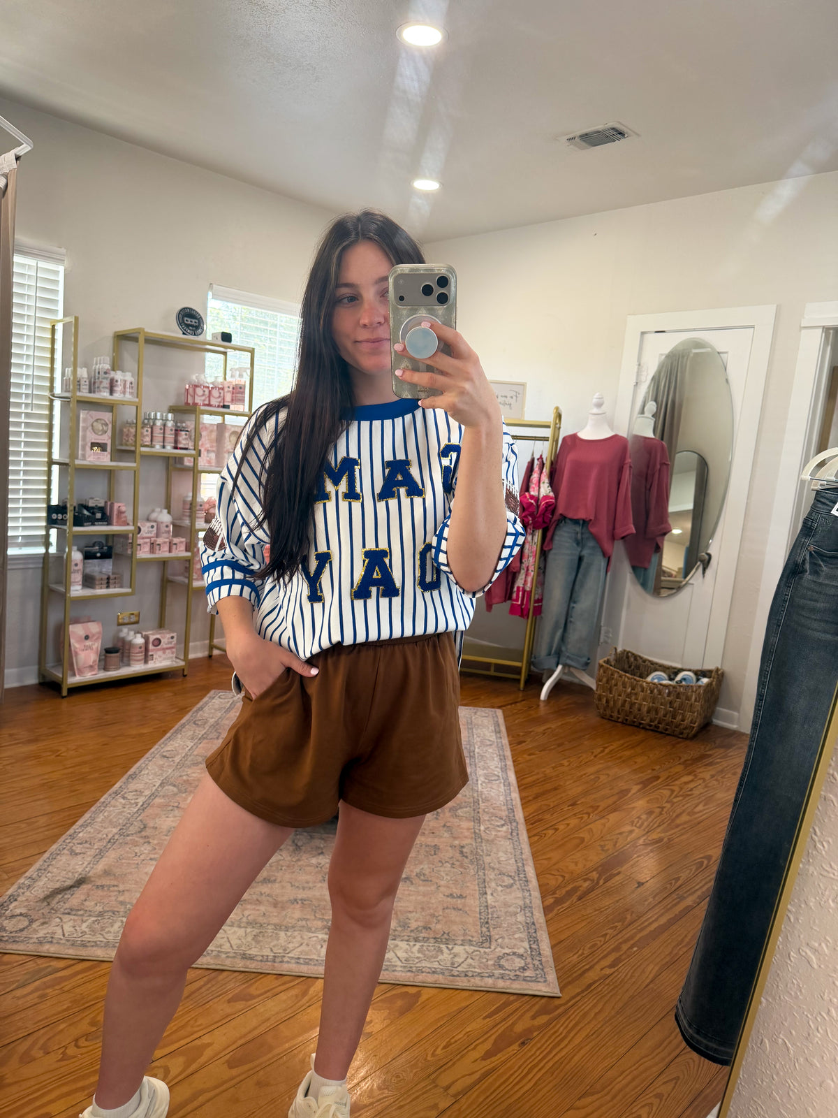 Gameday Striped Knit Top