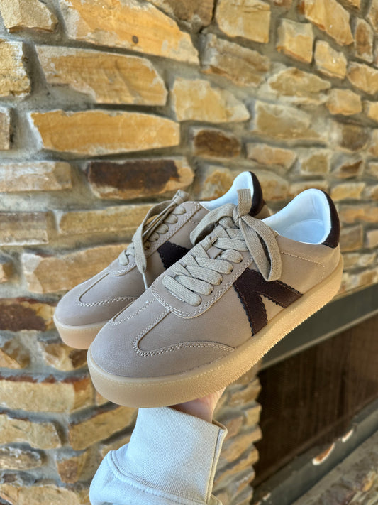 MIA Beige & Brown Sneakers