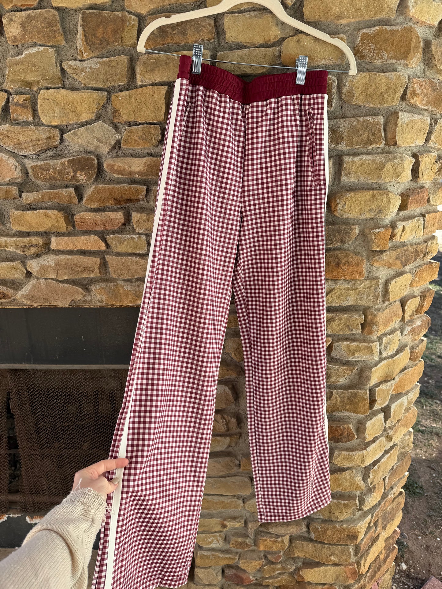 Burgundy Plaid Pants