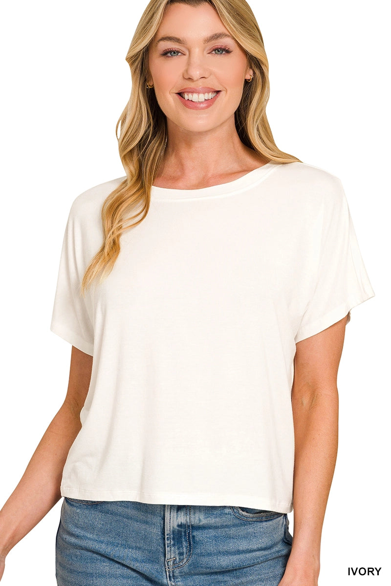 Ivory Cropped Tee