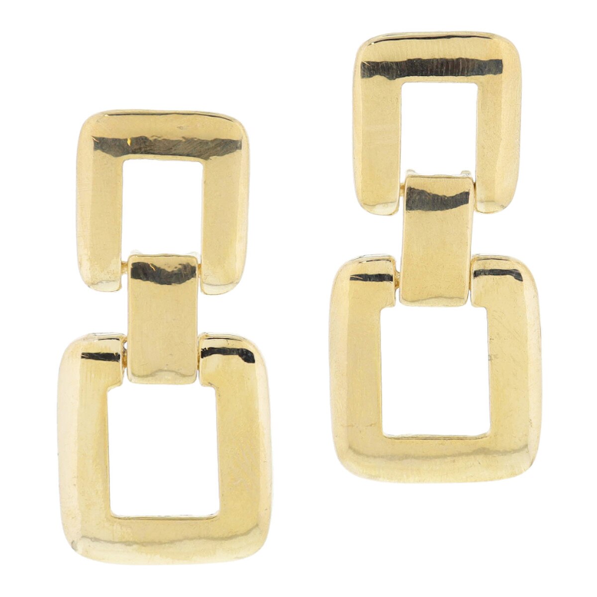 Linked Open Square Earrings