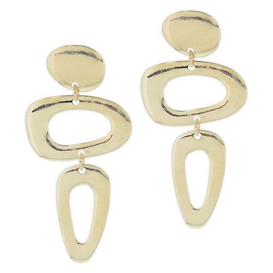 Open Oval Stacked Earrings