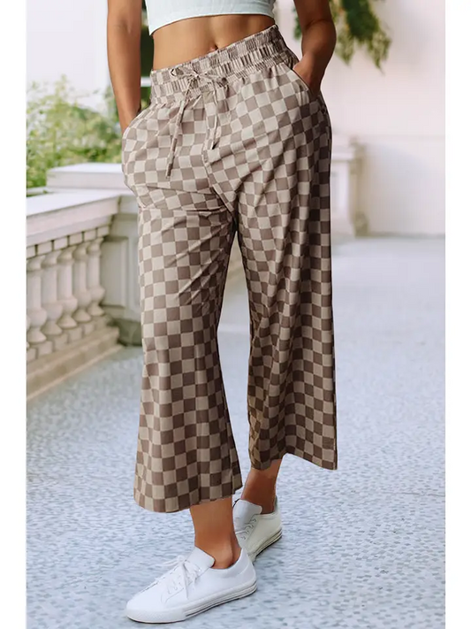 Khaki Checkered Pants