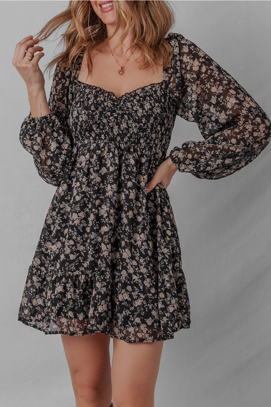 Little Black Floral Dress