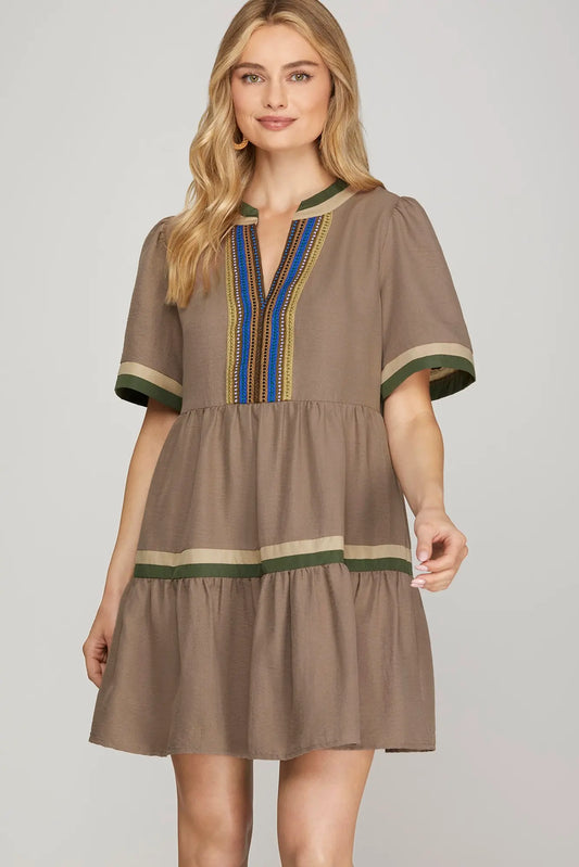 Mocha Mini Dress