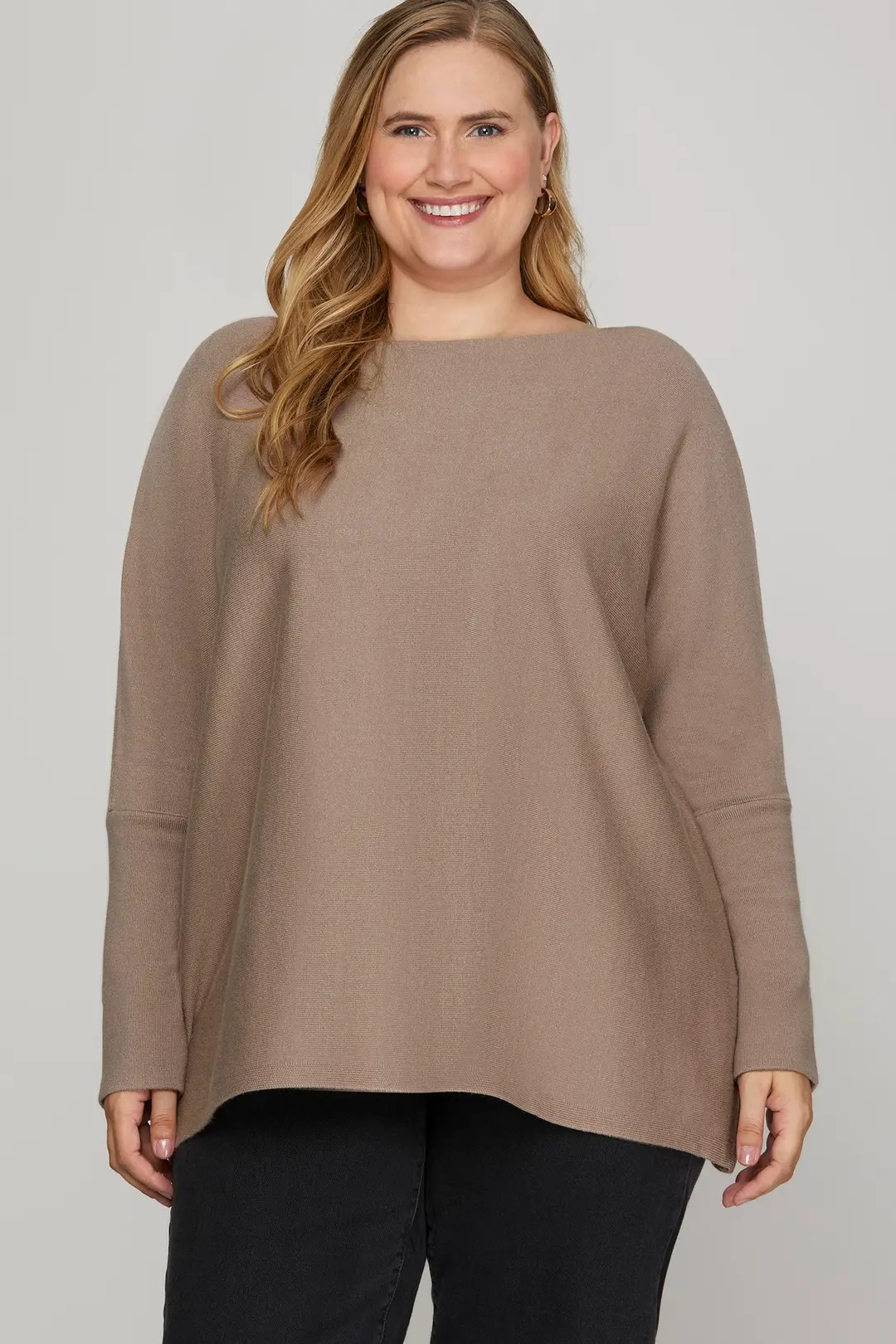 Mocha Boat Neck Sweater