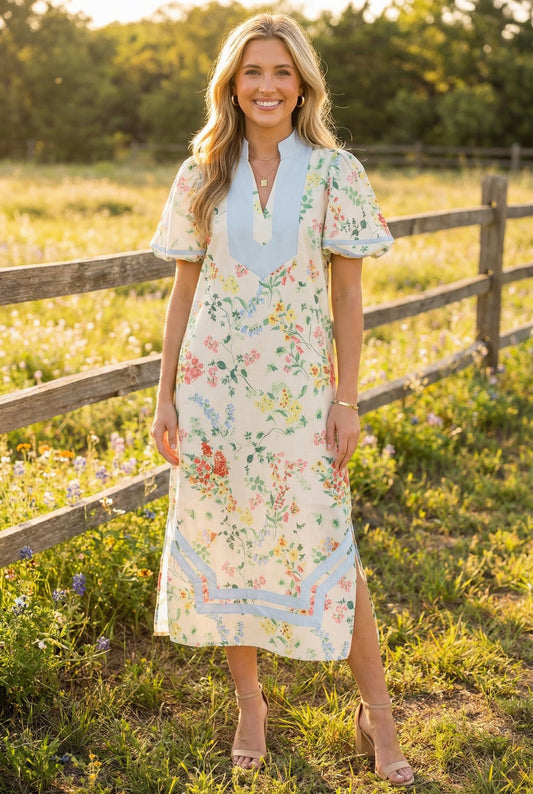 Pastel Florals Maxi Dress