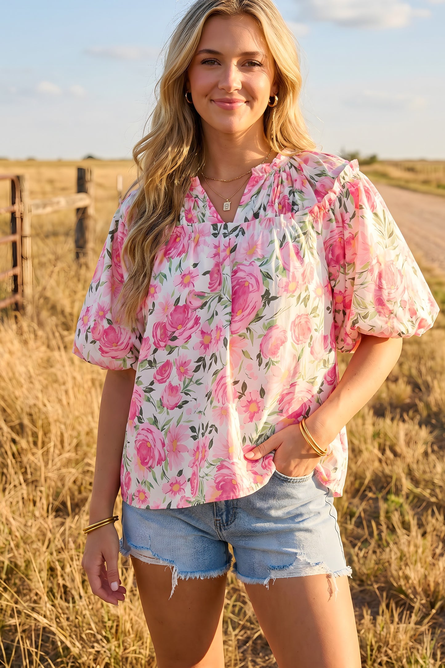 Pink Paisley Top