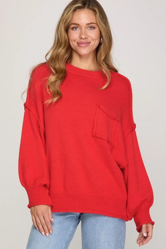Cozy Red Sweater