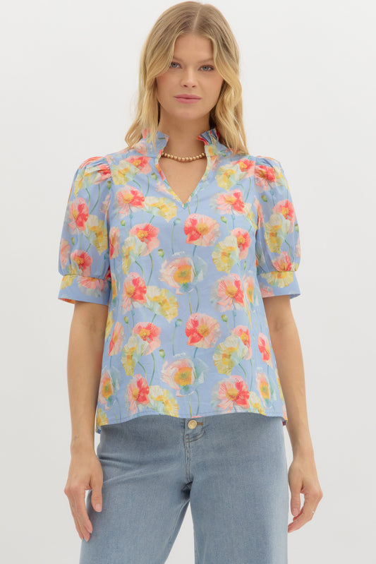 Blooming Poppies Top