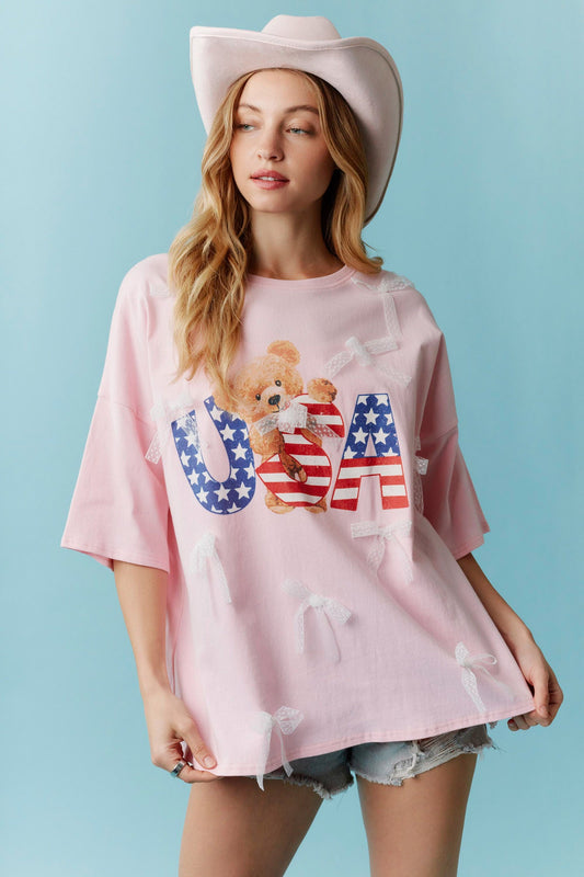 USA Bear & Lace Tee