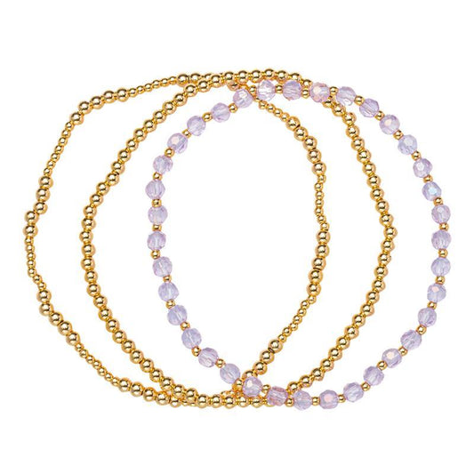 18K Gold Plated Moonstone Set Bracelet