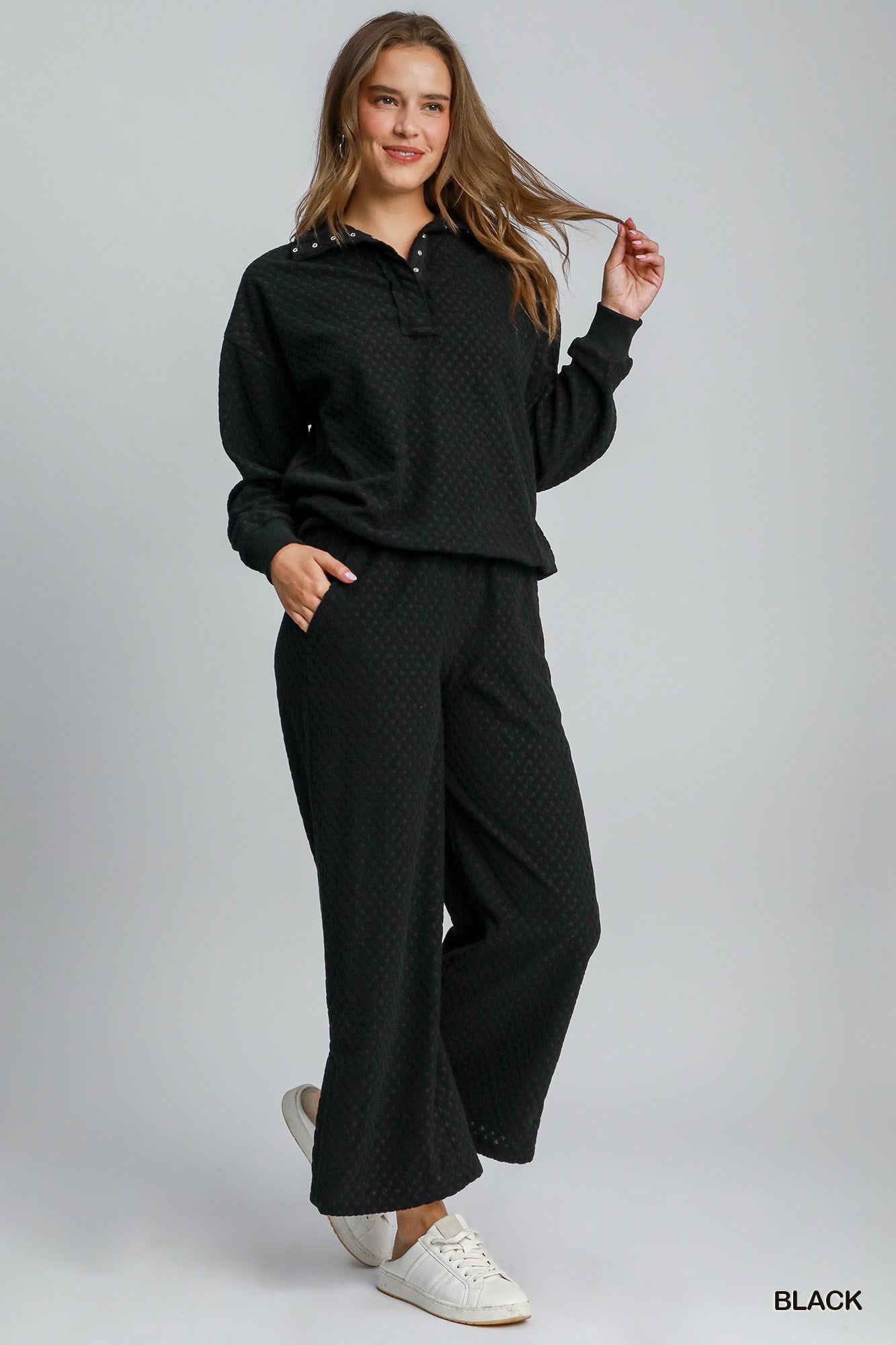 Black Textured Cozy Set